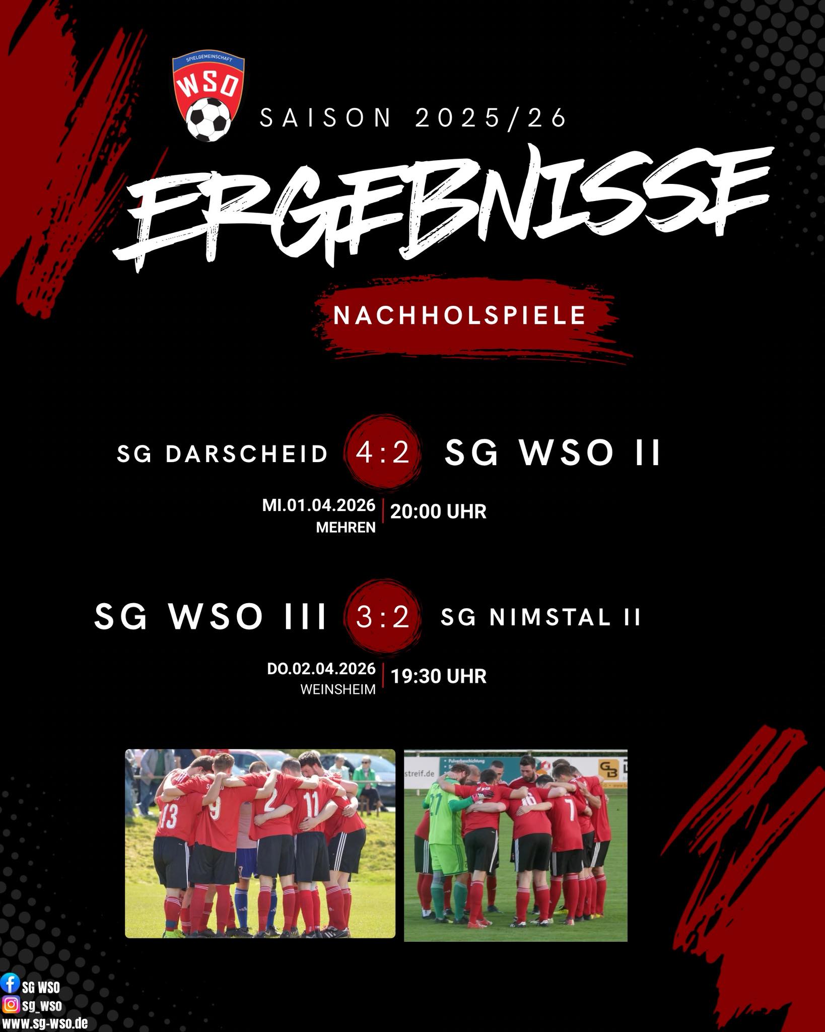 Nachholspiele WSO II und III